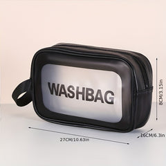 Transparent Waterproof Cosmetic Bag Hangable Makeup Storage Organizer