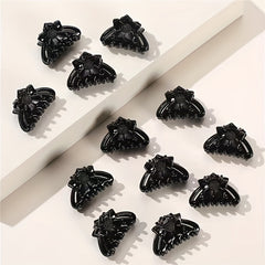 12pcs Small Flower Hair Claw Clip Strong Hold Hair Jaw Clip For Thick Hair