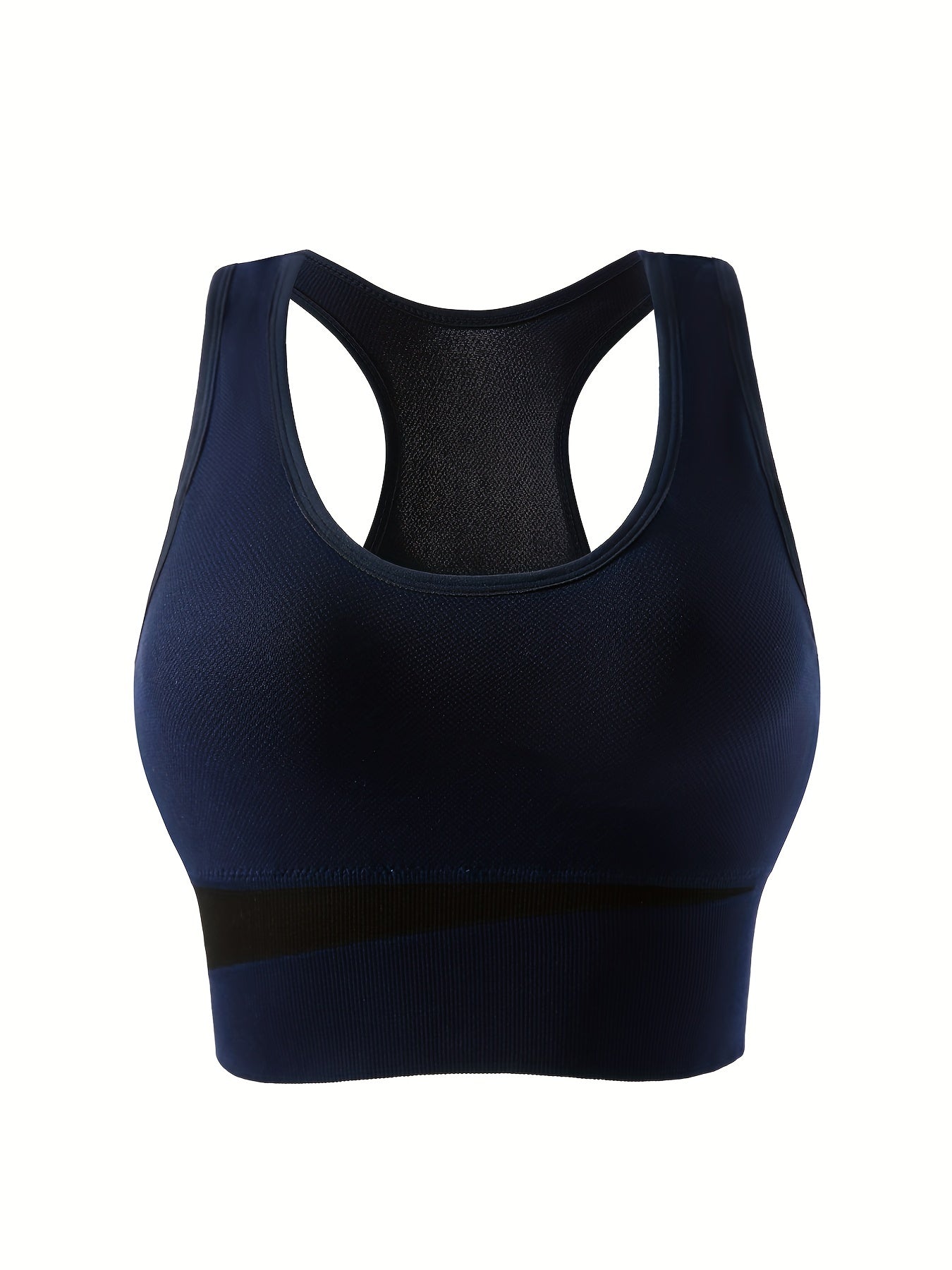 Colorblock Wireless Sports Bra Racerback Tank Bra