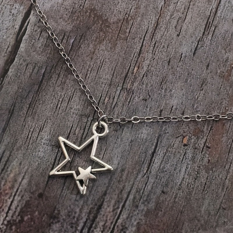 Vintage Goth Star Necklace Women's Men's Necklace