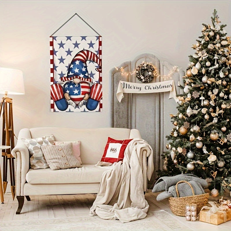 Gnome Garden Flag Double Sided 30x45cm for Independence Day Decor