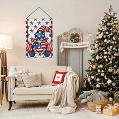 Gnome Garden Flag Double Sided 30x45cm for Independence Day Decor