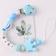 Silicone Hot Air Balloon Pacifier Clip Anti-drop Chain Holder