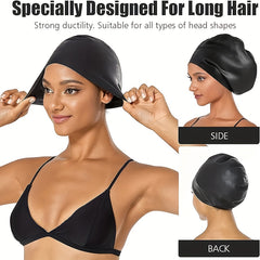 Silicone Swimming Cap for Long Hair Waterproof Swim Accessory