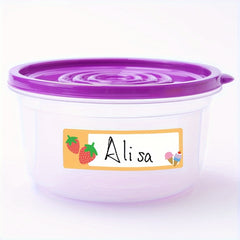 120pcs Cartoon Name Sticker Self adhesive Cup Sticker