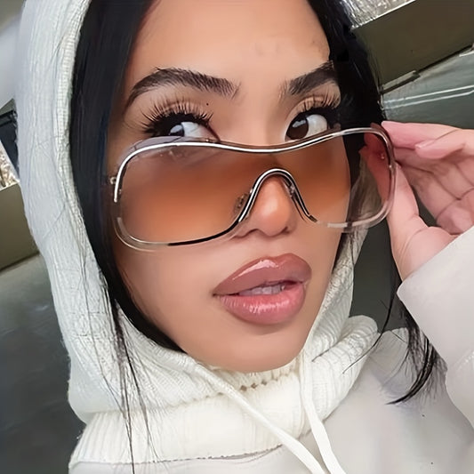 Y2K Gradient Rimless Sunglasses UV400
