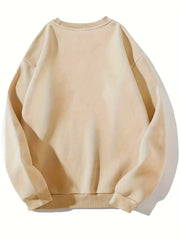 Kenough Print Sweatshirt Crew Neck for Winter & Fall Women's Clothing