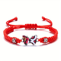 Butterfly Charm Rhinestones Adjustable Bracelet Boho Style