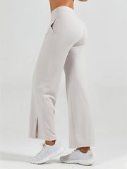High Waist Wide Leg Sports Pants Stretchy Yoga Fitness Dance Pants