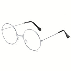 Men's Retro Round Frame Anti Light Glasses Reading Glasses