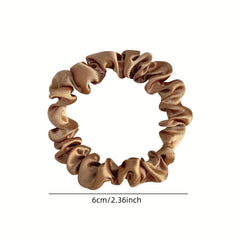 12pcs Small Satin Scrunchies Soft Elastic Ponytail Holder Women Girls Hair Acces