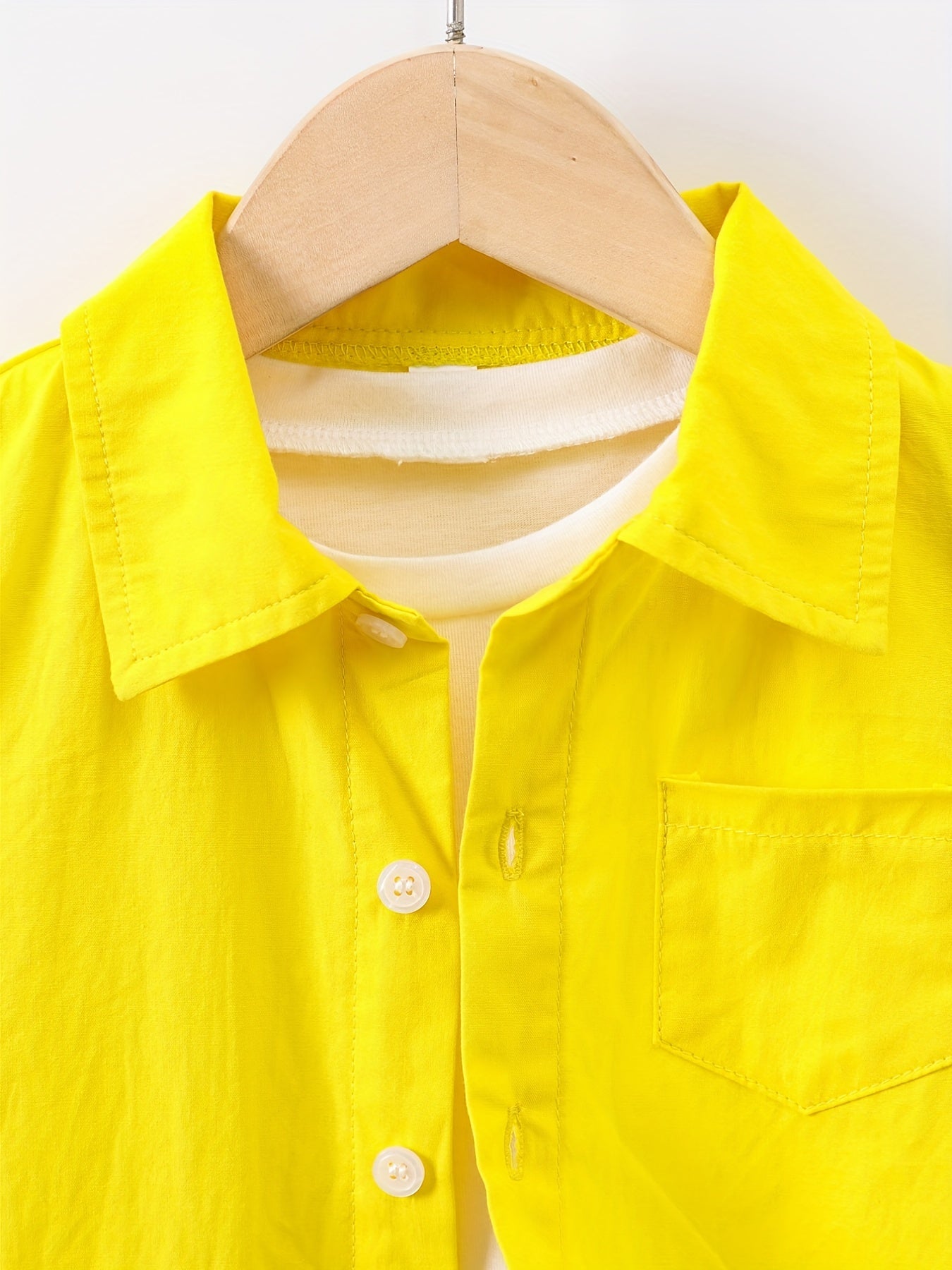 Boys Short Sleeves Shirt Preppy Style For Summer Kids Clothes