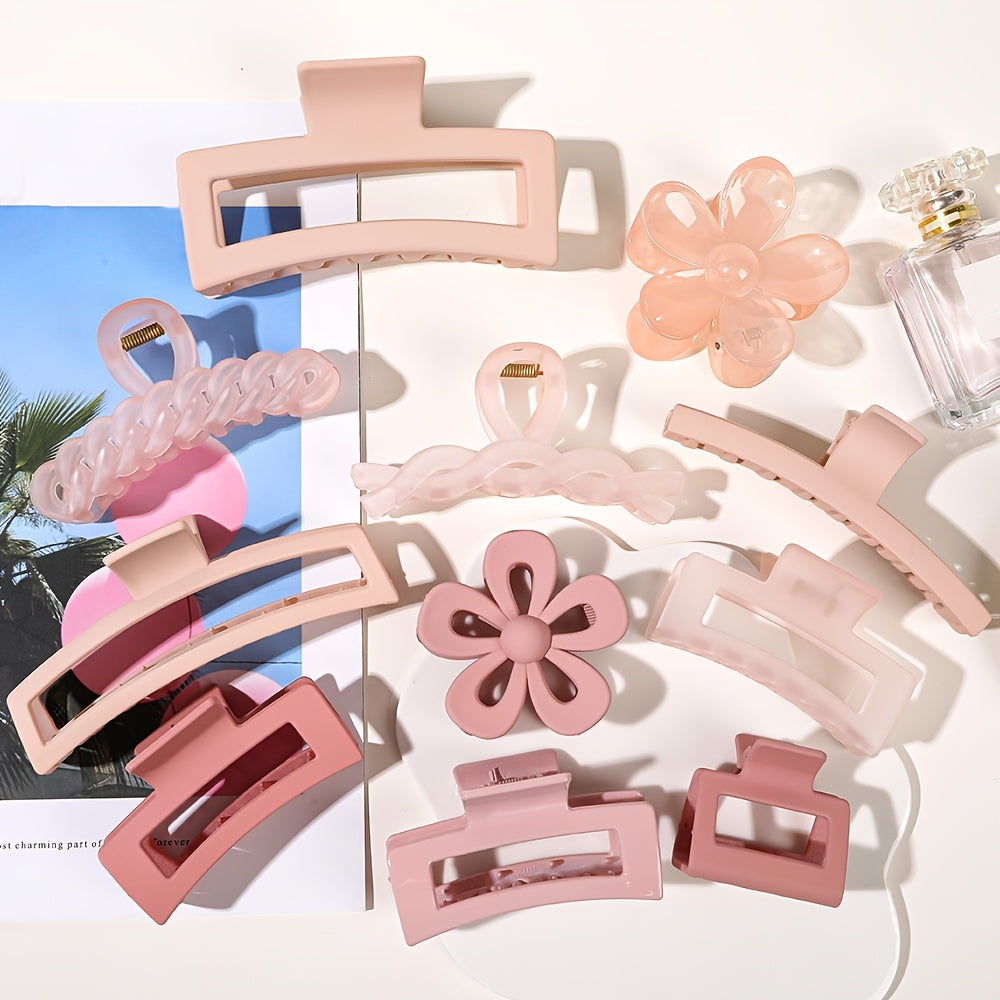 Flower Hair Claw Clips for Women - Strong Hold Non Slip Hair Clamps