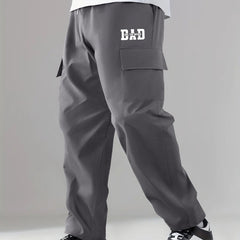Cargo Pants Men Flap Pocket Trousers Casual Outdoor Work Streetwear Hip Hop