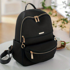 2PCS Pocket Functional Backpack Versatile Nylon Travel Daypack