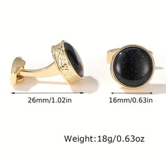 Round Shirt Cufflinks Classic Retro Cufflinks Suit Decoration for Women And Men