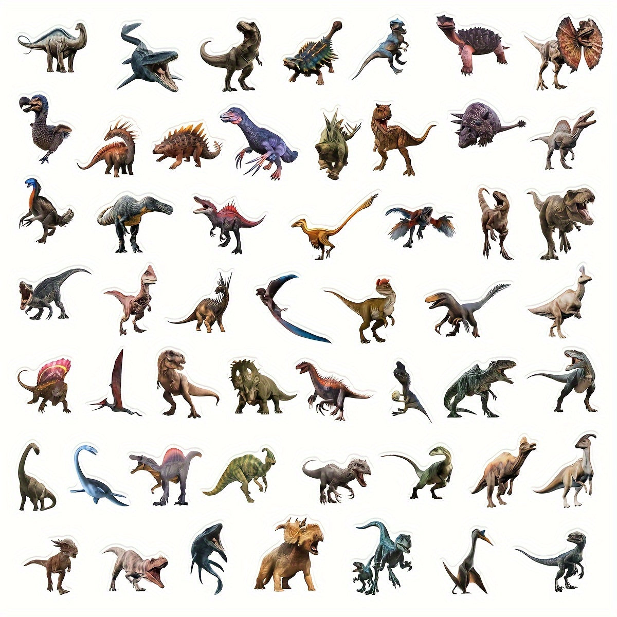 50pcs Dinosaur Series Phone Case Graffiti Stickers Waterproof DIY Stickers