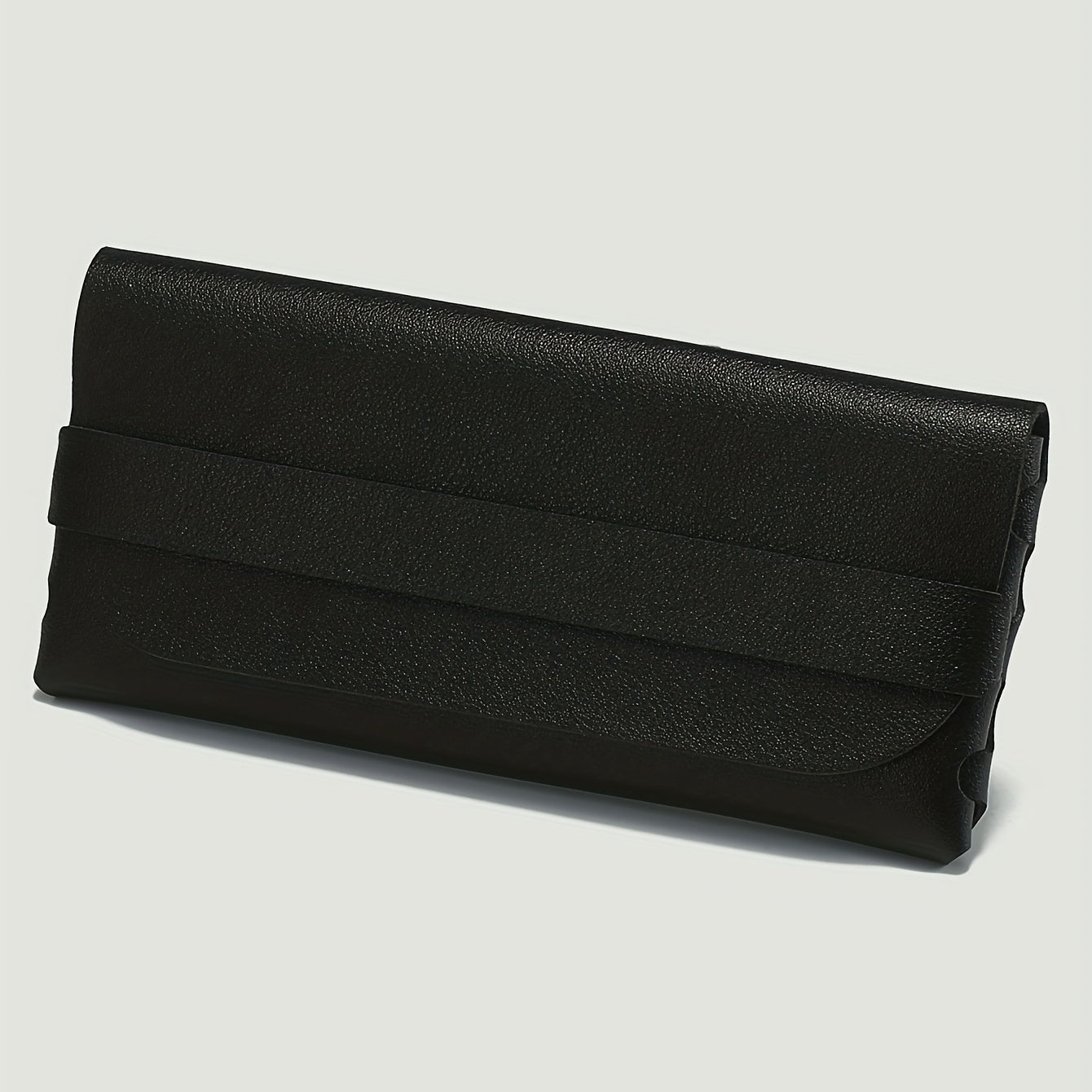Solid Glasses Bag PU Leather Sunglasses Case Soft Portable Eyewear Container