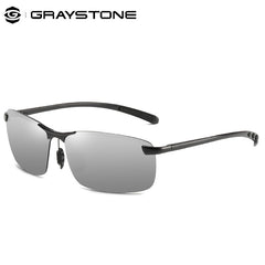 Men's Aluminum Magnesium Half Frame Polarized Sports Sunglasses