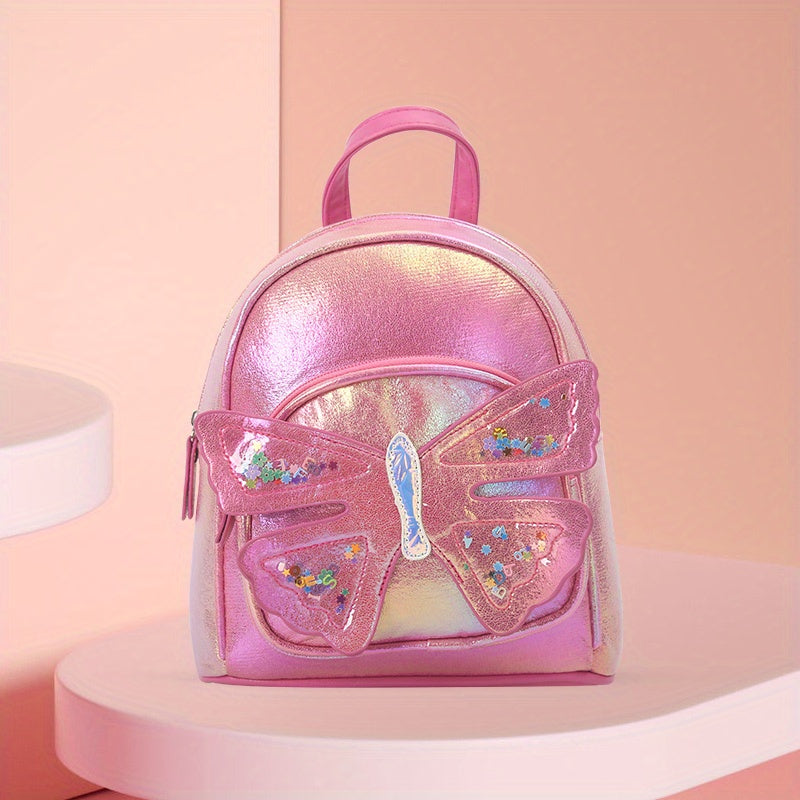 Kids Butterfly Decor Backpack Casual Bag