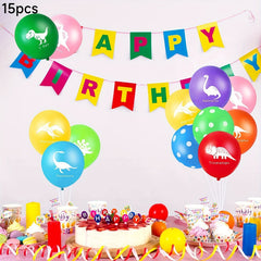 12" Dinosaur Themed Latex Balloon Set for Birthday Party Decorations