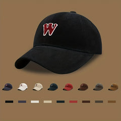 W Embroidery Baseball Cap Casual Women Sun Hat Outdoor Sunscreen Sports Hats