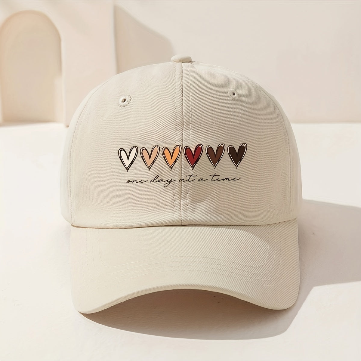 Heart Printed Baseball Cap Sun Hat Lightweight Adjustable Breathable Dad Hats
