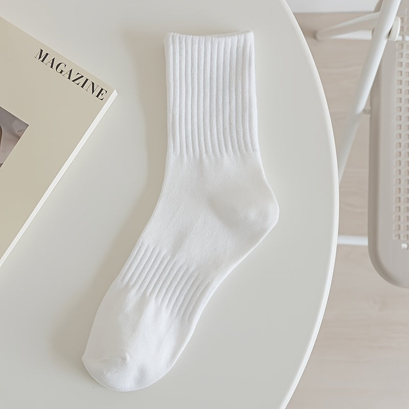 12 Pairs Soft Comfy Mid Tube Women's Socks Stockings