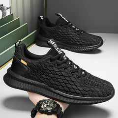  Men's Breathable Running Shoes Non Slip Lace Up Sneakers