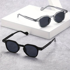 Square Sunglasses Steampunk Rivet Decor Anti Glare UV400