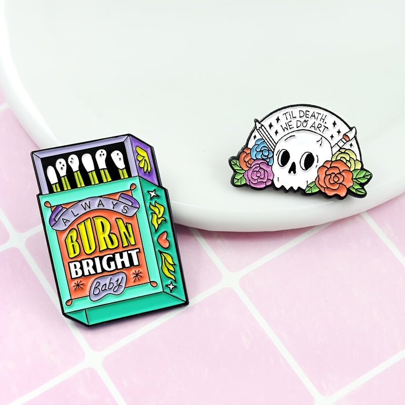 Coffin Match Brooch Cartoon Pins For Jackets