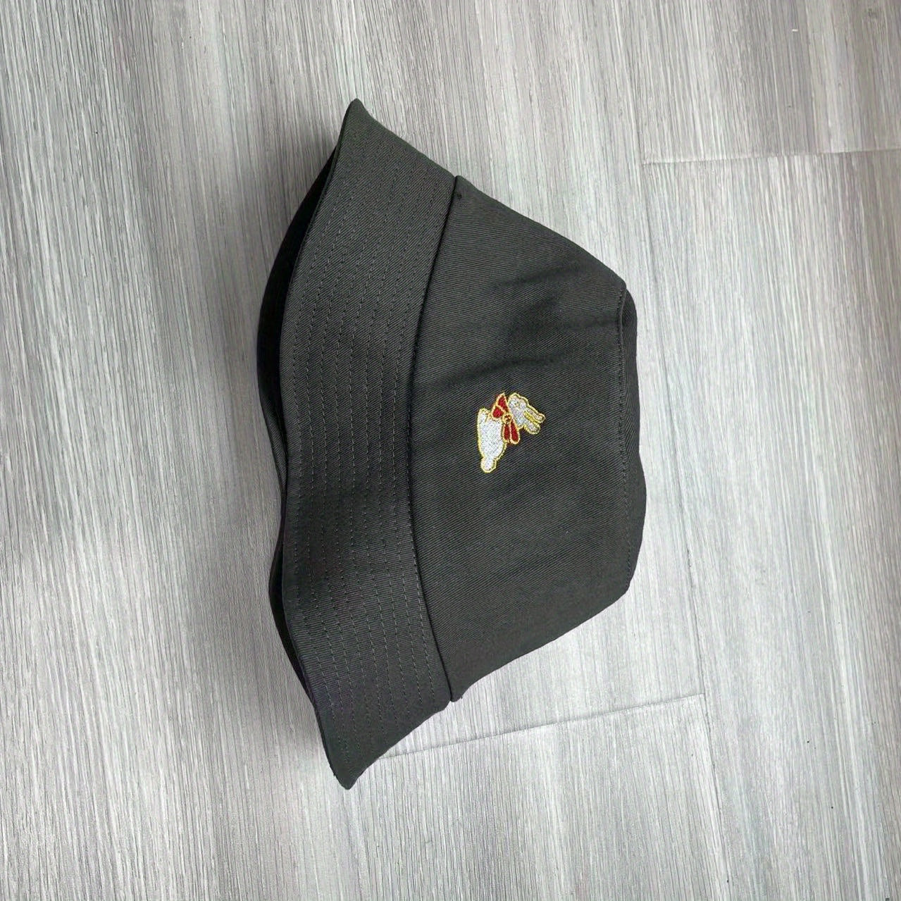 Rabbit Embroidery Bucket Hat for Women