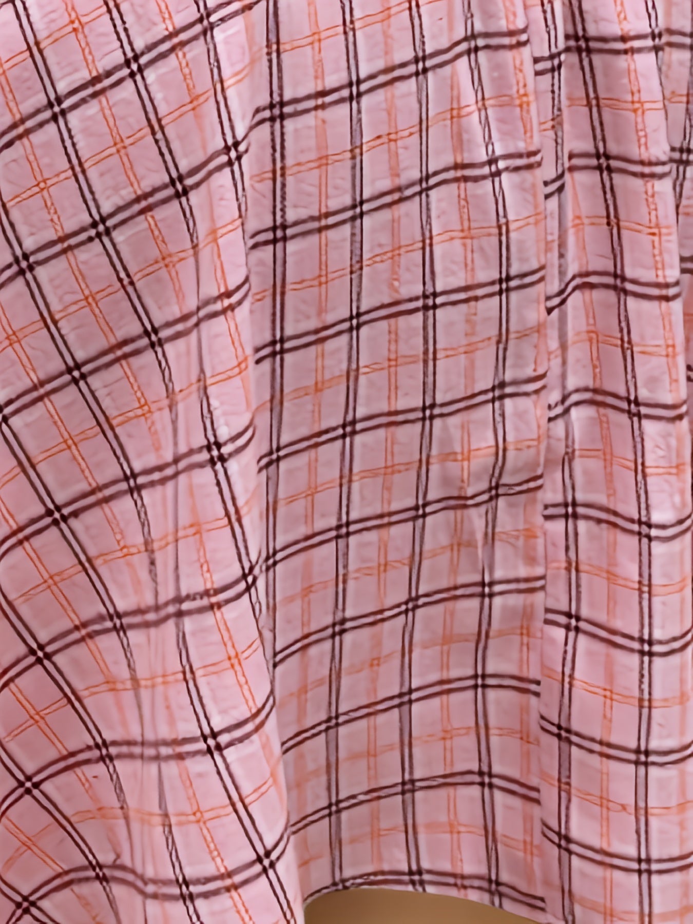  Grid Print A-line Mini Skirt