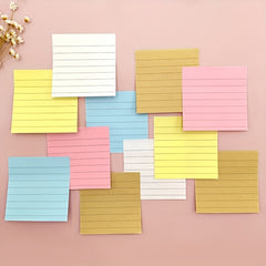 80 Student Grid Cartoon Sticky Notes, Self-adhesive, Horizontal Line Notepad