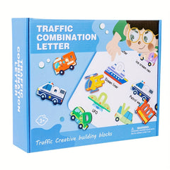 Alphabet Puzzle Dinosaurs Wooden Blocks for Kids Educational Toy