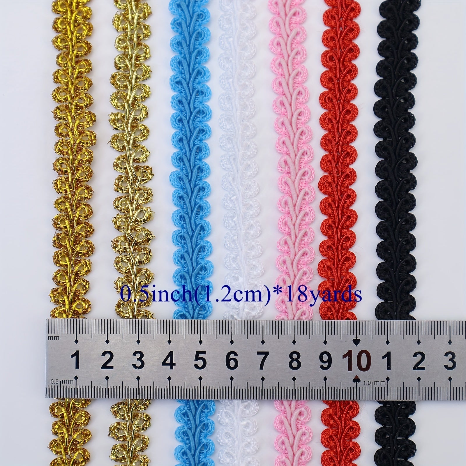 18 Yards 2 54 5 08 Cm Braided Gimp Trim Braid Cord Scalloped Edge Braid Rick Rac