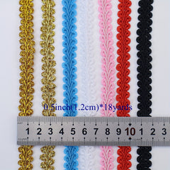 18 Yards 2 54 5 08 Cm Braided Gimp Trim Braid Cord Scalloped Edge Braid Rick Rac