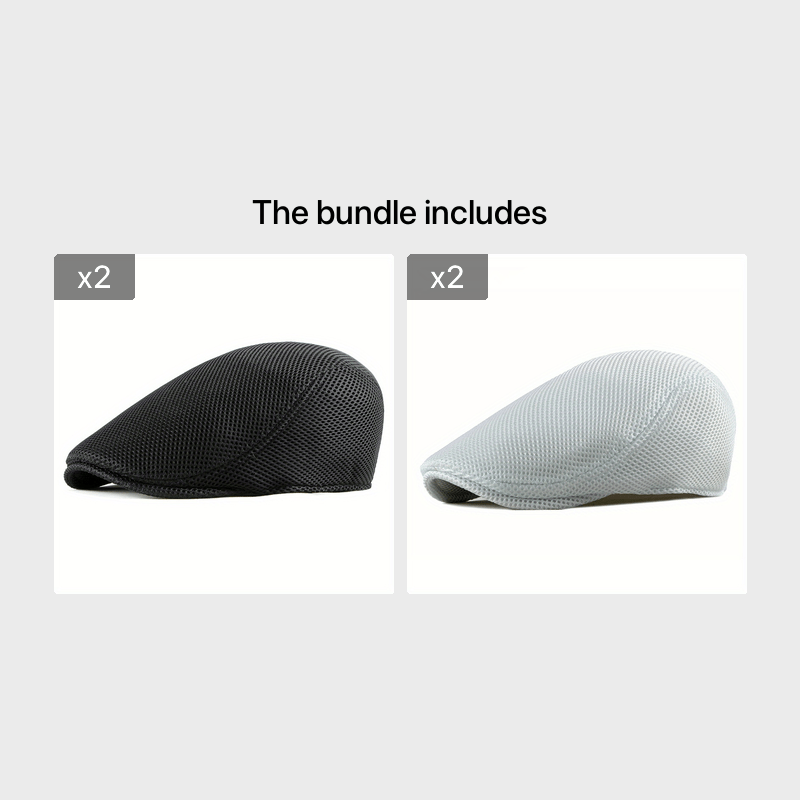 Men's Breathable Mesh Newsboy Cap for Driving