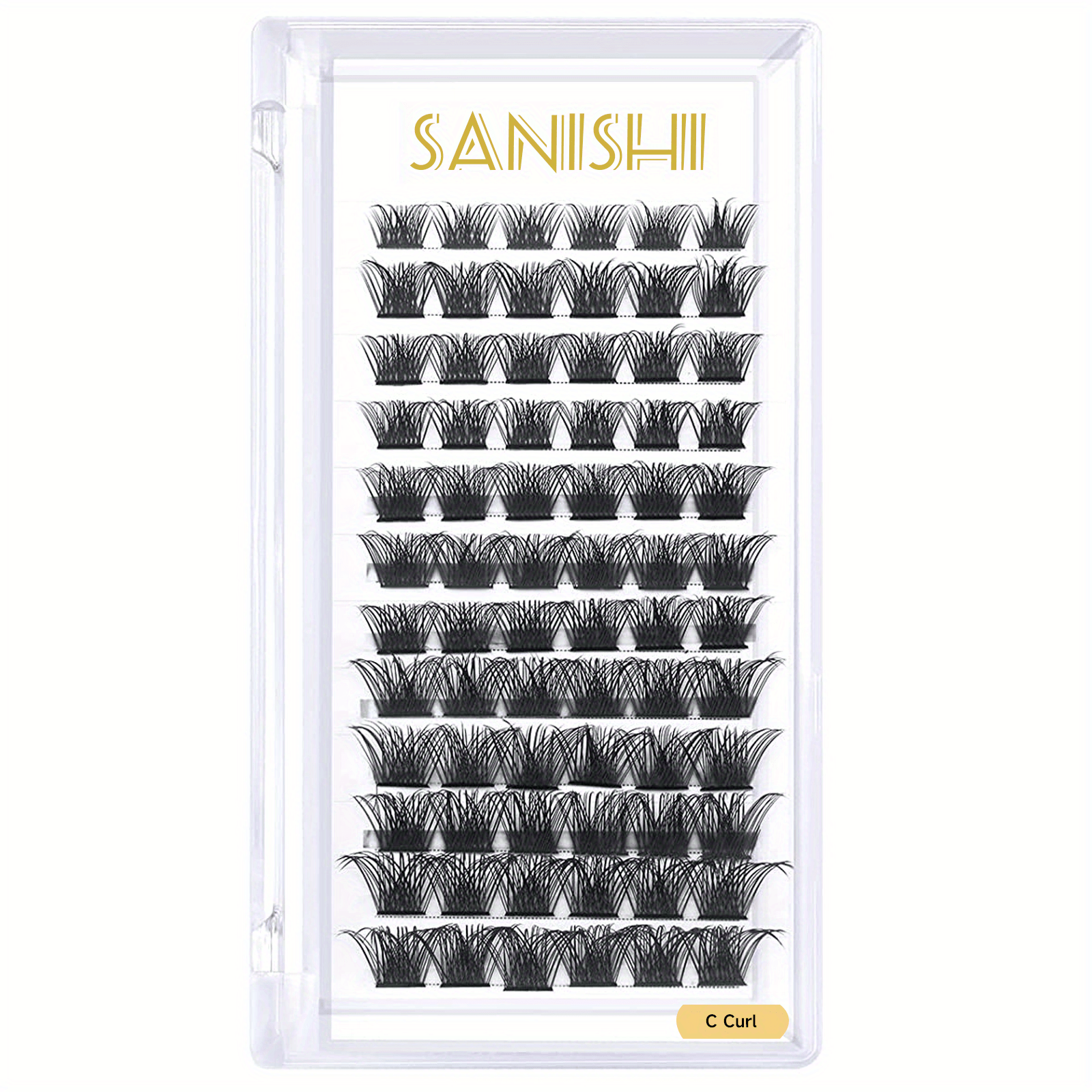 72pcs Cluster Lashes Extra Slender 8-16mm False Eyelashes DIY Natural Look
