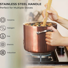 7 Qt Nonstick Soup Pasta Pot With Lid 22cm 7.08in