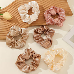 6pcs Soft Fabric Scrunchies Hair Tie Elastic Ponytail Holder Hair Accessories
