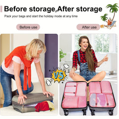 9 Pcs Travel Packing Cubes Lightweight Luggage Organizers