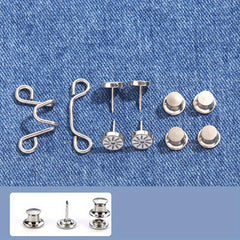 10pcs Waist Retracting Jeans Buckle Metal Button