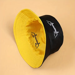 Embroidered Unisex Couple Bucket Hat Lightweight Sunscreen Fisherman Cap