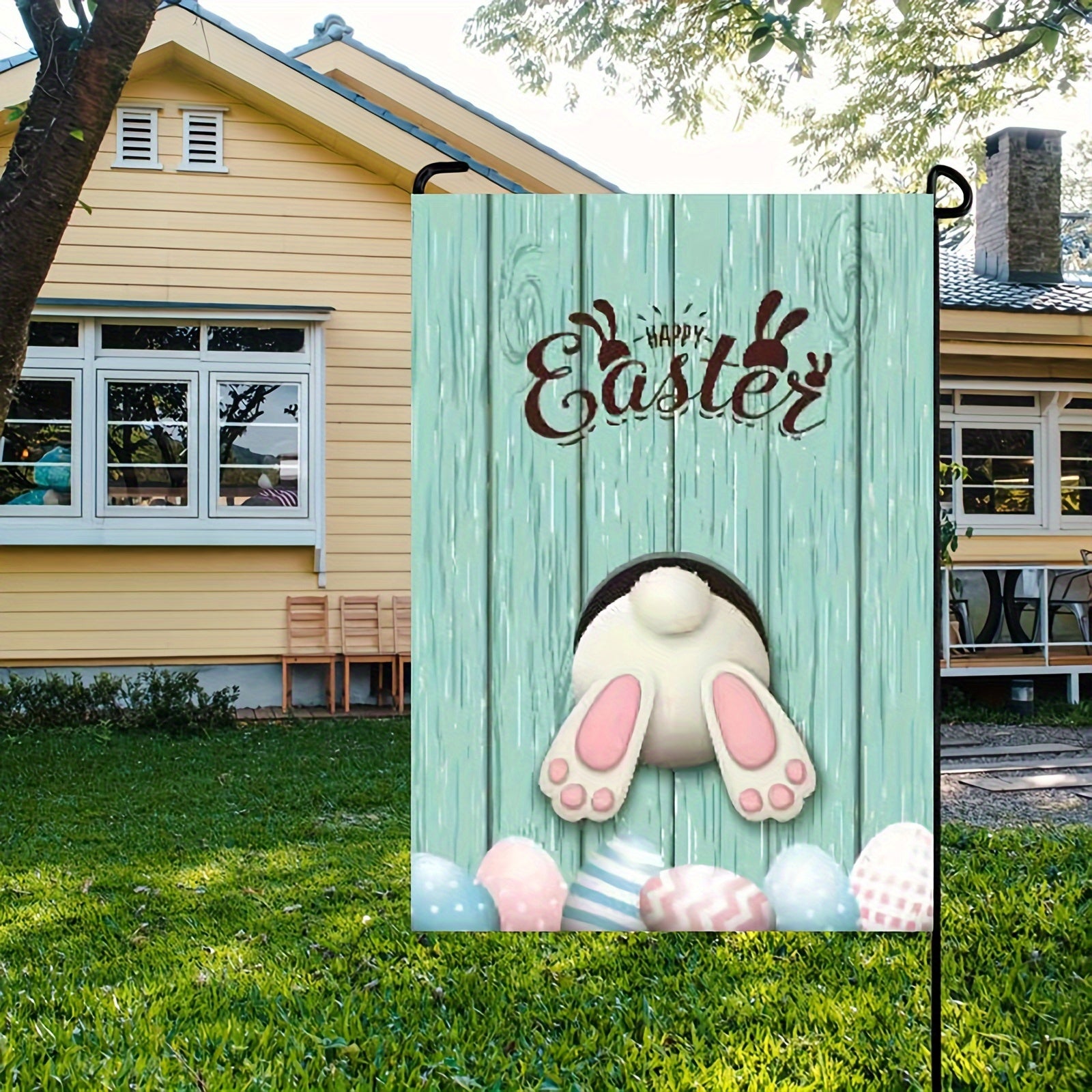 Easter Garden Flag Double Sided 30 48X45 72 Cm Easter Eggs And Rabbits Yard Flag