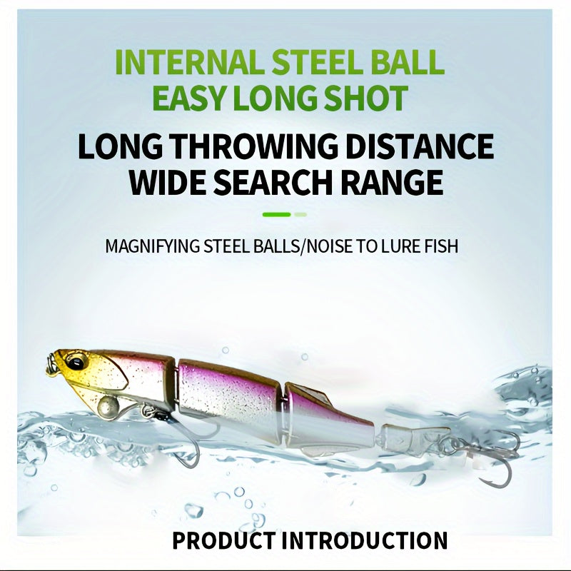 Plastic Jointed Sinking Minnow Bait For Fishing