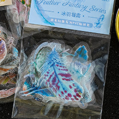 40pcs PET Feather Series Decorative Sticker Pack Water Bottle Laptop Bike