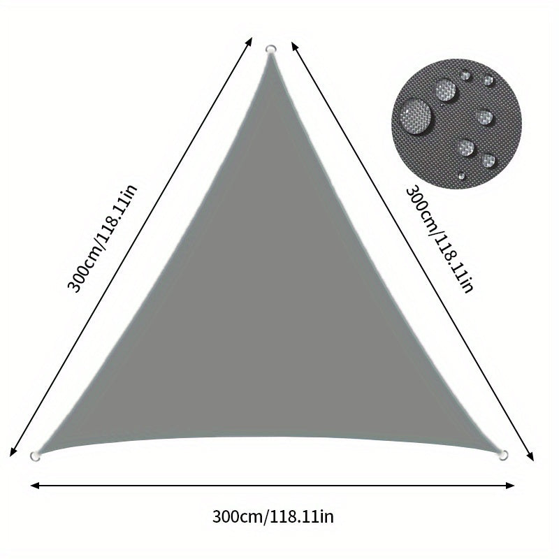 Triangle Sun Shade Sail Canopy UV Block Fabric Outdoor Canopy