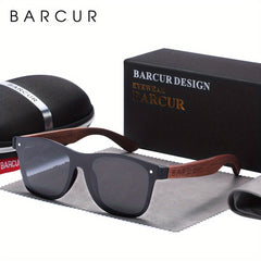 Men's Wooden UV400 Sunglasses for Outdoor Activities