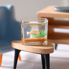 Mini Glass Fish Tank Aquarium for Doll House